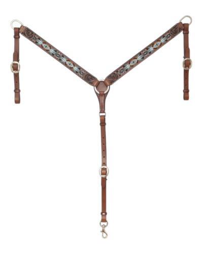 Circle Y Buckskin Beaded Breastcollar