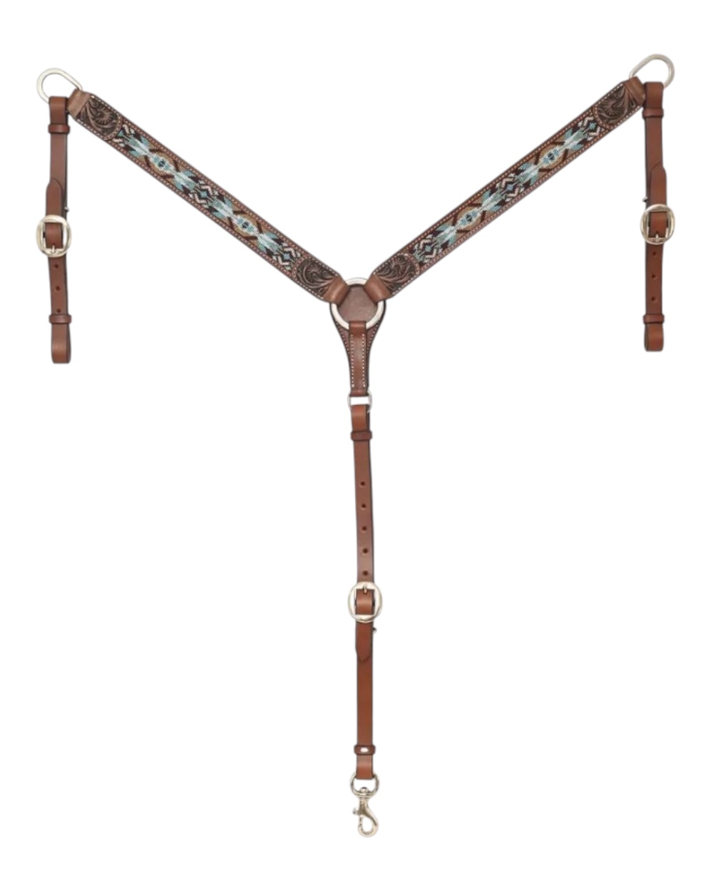 Circle Y Buckskin Beaded Breastcollar