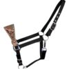 Floral Tooled & Teal Buckstitched Bronc Halter