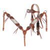 Hair On Hide Lily Flower Headstall & Breastcollar Set