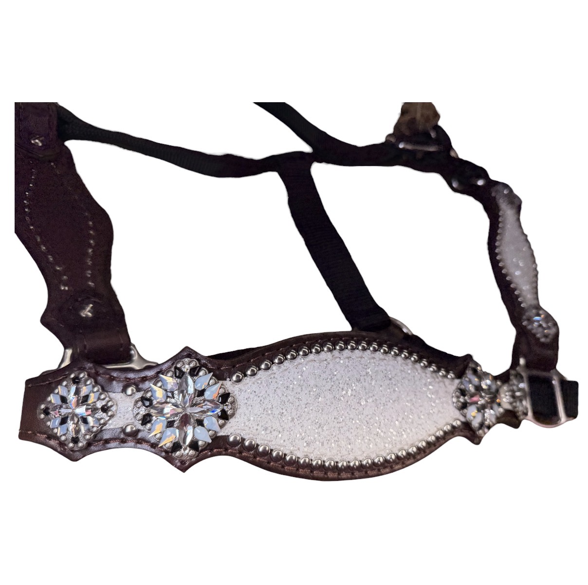 Rockn’ Wilsons White Chunky Glitter Bronc Halter - Image 2