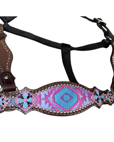 Alternative view of Rockn’ Wilsons Pink Aztec Bronc Halter