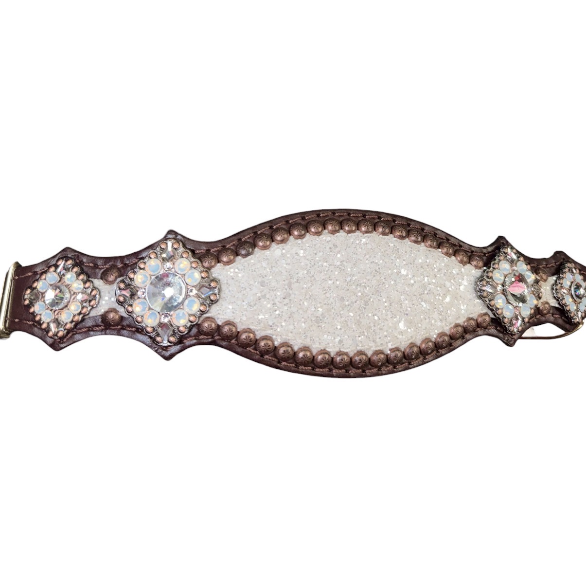 Rockn’ Wilsons White Chunky Glitter Bronc Halter - Image 2