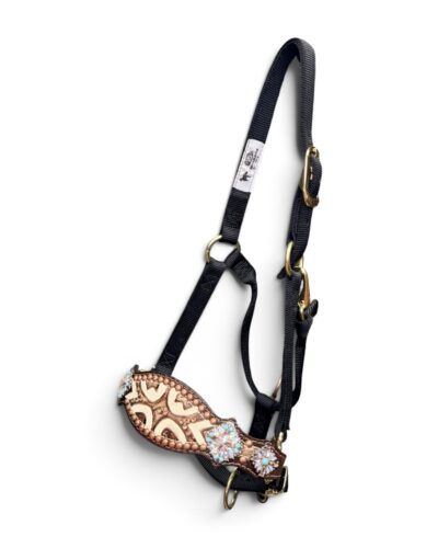 Rockn’ Wilsons White Laredo Bronc Halter w/ Turquoise Accents