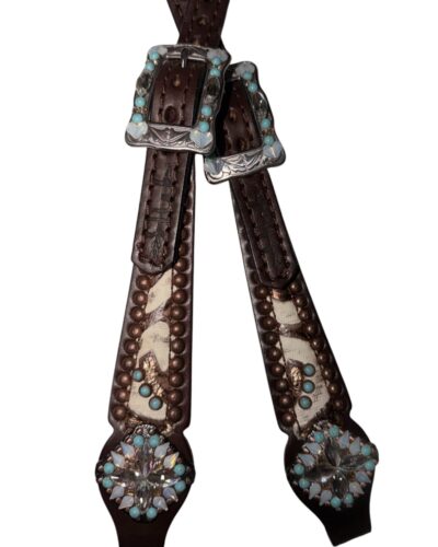 Alternative view of Rockn’ Wilsons Laredo Headstall w/ Turquoise