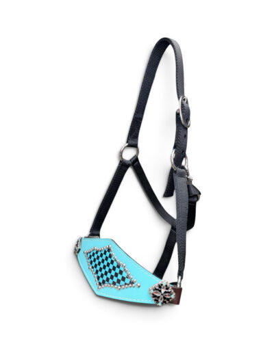 Rockn’ Wilsons Turquoise Checkered Print Bronc Halter