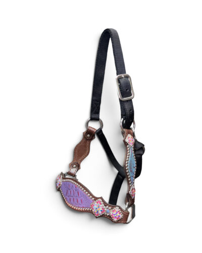 Rockn' Wilsons Purple Croc & Pink Crystals Halter