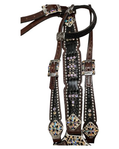 Alternative view of Rockn’ Wilsons Metallic Black Cheetah w/ Cross Stitch