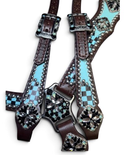 Alternative view of Rockn’ Wilsons Turquoise Checkerboard