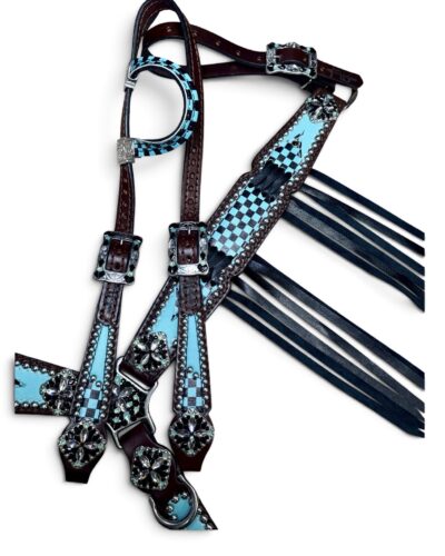 Rockn’ Wilsons Turquoise Checker & Cross Stitch