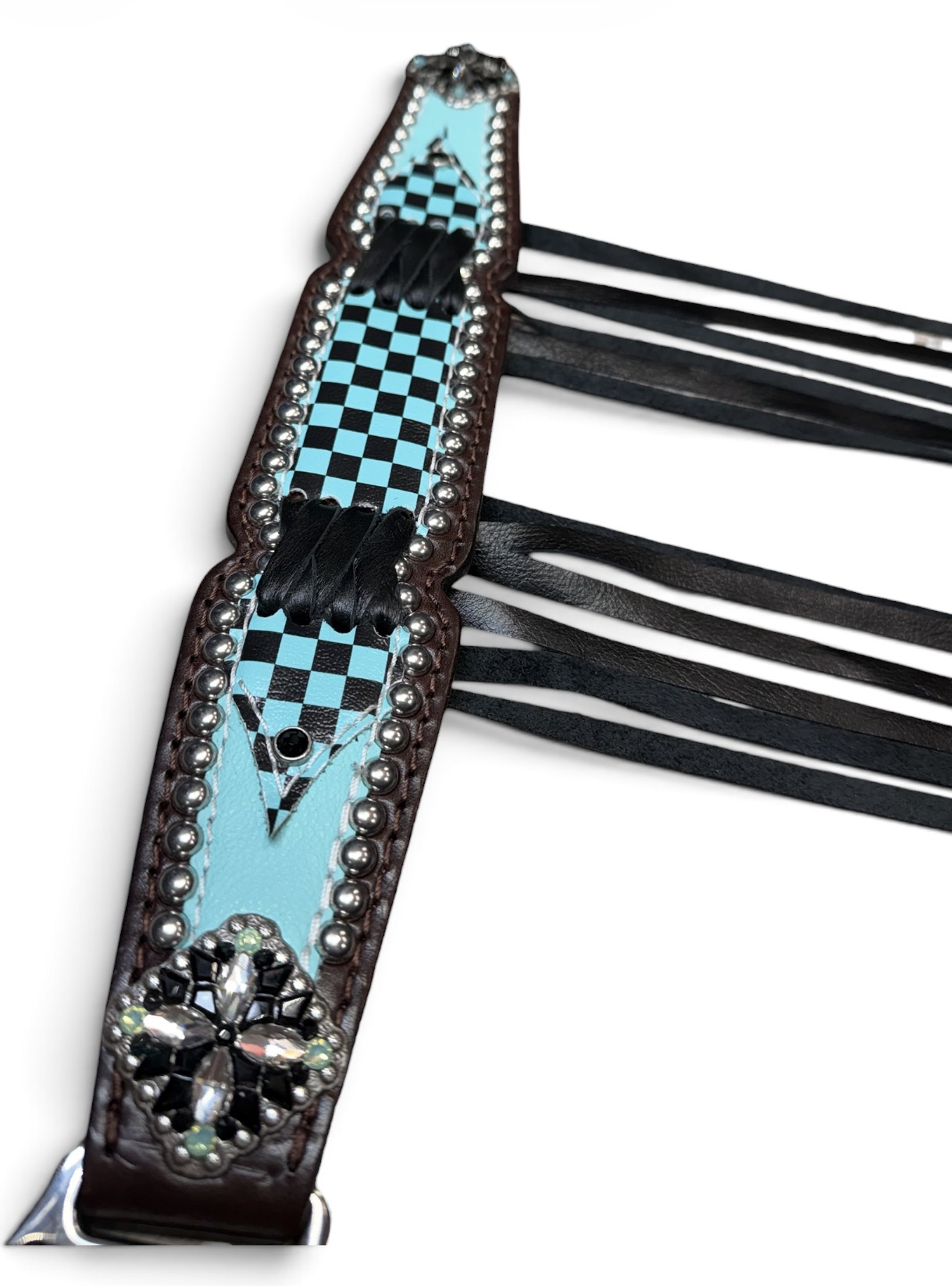 Rockn’ Wilsons Turquoise Checker & Cross Stitch - Image 2