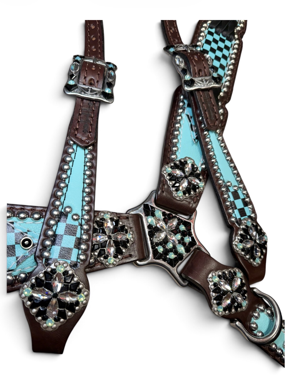 Rockn’ Wilsons Turquoise Checker & Cross Stitch - Image 3