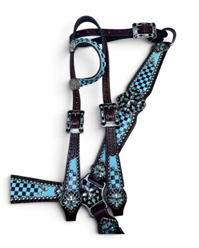 Rockn’ Wilsons Turquoise Checker w/ XL Conchos