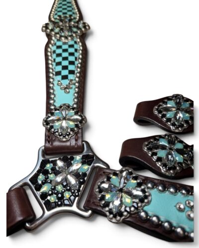 Rockn’ Wilsons Turquoise Checker w/ XL Conchos - Image 3