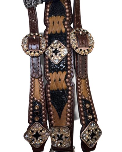 Rockn’ Wilsons Black Cheetah Over Brown with Cross Stitch - Image 2