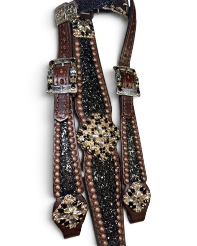 Rockn’ Wilsons Black Chunky Glitter w/ XL Conchos - Image 3