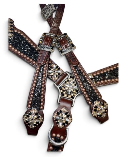Rockn’ Wilsons Black Chunky Glitter w/ XL Conchos - Image 4