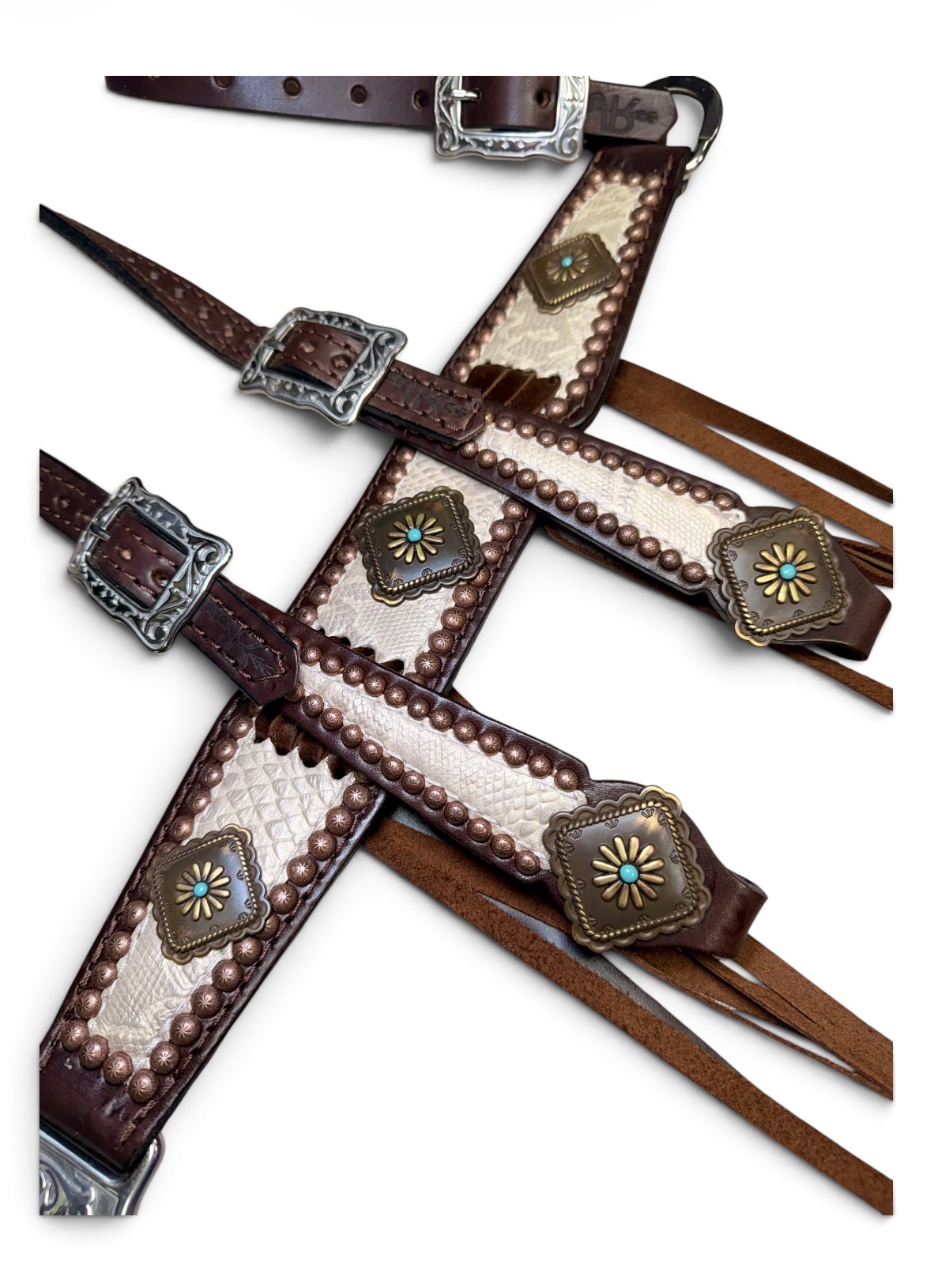 Rockn’ Wilsons Cream Python Leather w/ Cross Stitching - Image 2