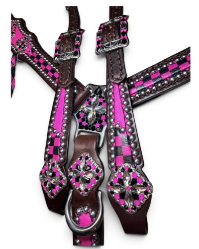 Alternative view of Rockn’ Wilsons Hot Pink Checker & Twist Fringe
