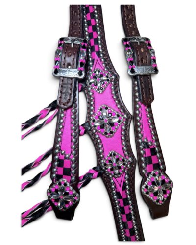 Rockn’ Wilsons Hot Pink Checker & Twist Fringe - Image 3