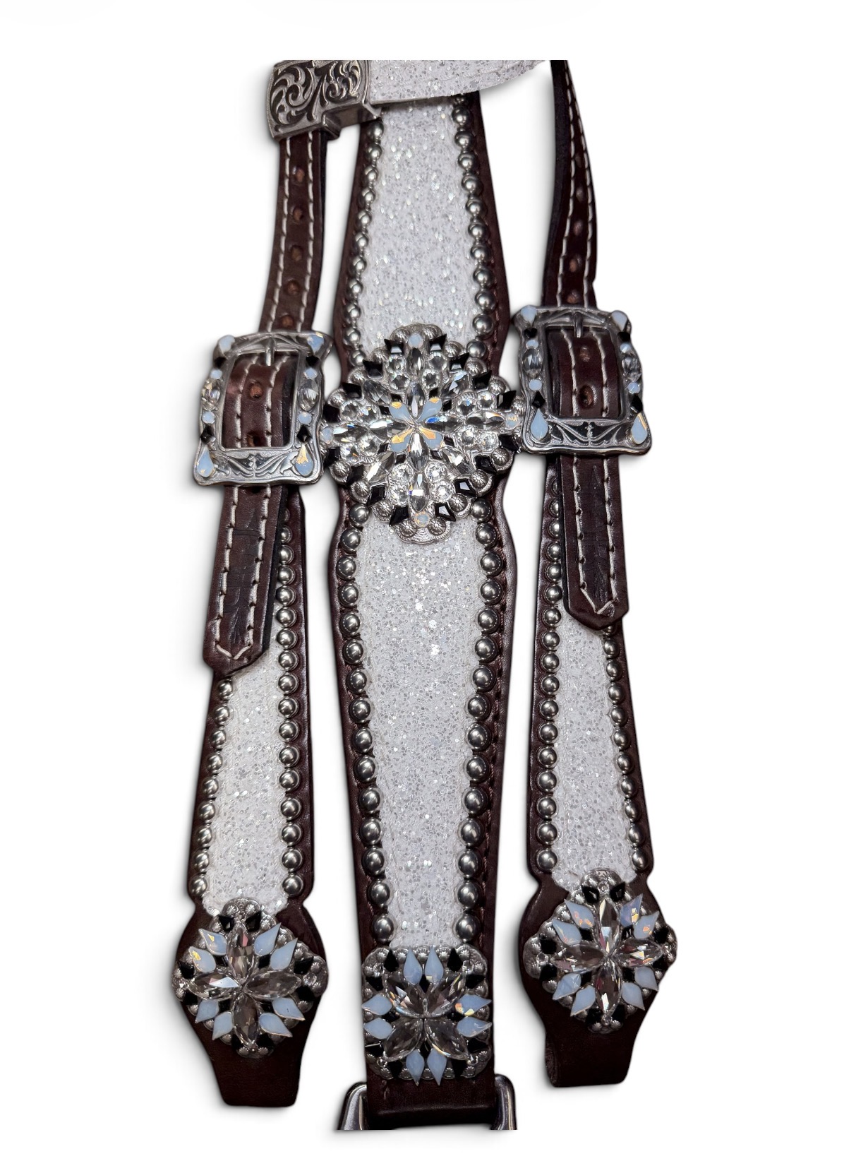 Rockn’ Wilsons White Chunky Glitter w/ XL Conchos - Image 2