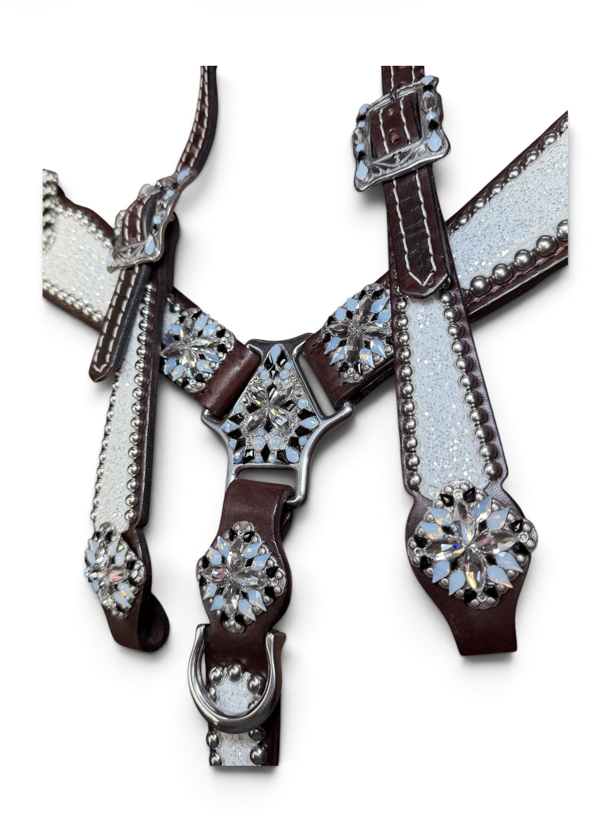 Rockn’ Wilsons White Chunky Glitter w/ XL Conchos - Image 3