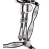Rockn’ Wilsons White Glitter w/ Rope Edge Crystal Conchos