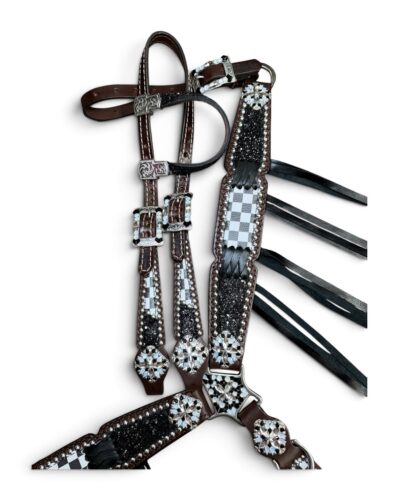 Rockn’ Wilsons Black Checker & Glitter w/ Cross Stitch