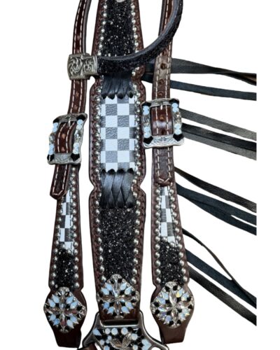 Rockn’ Wilsons Black Checker & Glitter w/ Cross Stitch - Image 2