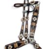 Rockn’ Wilsons Black Cheetah Over Brown w/ Cross Stitch