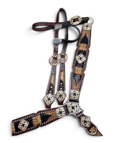 Rockn’ Wilsons Black Cheetah Over Brown w/ Cross Stitch