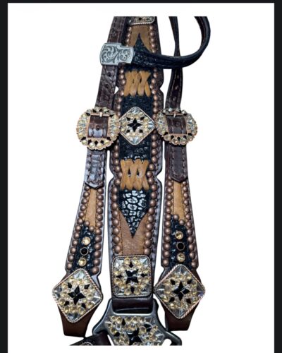 Alternative view of Rockn’ Wilsons Black Cheetah Over Brown w/ Cross Stitch