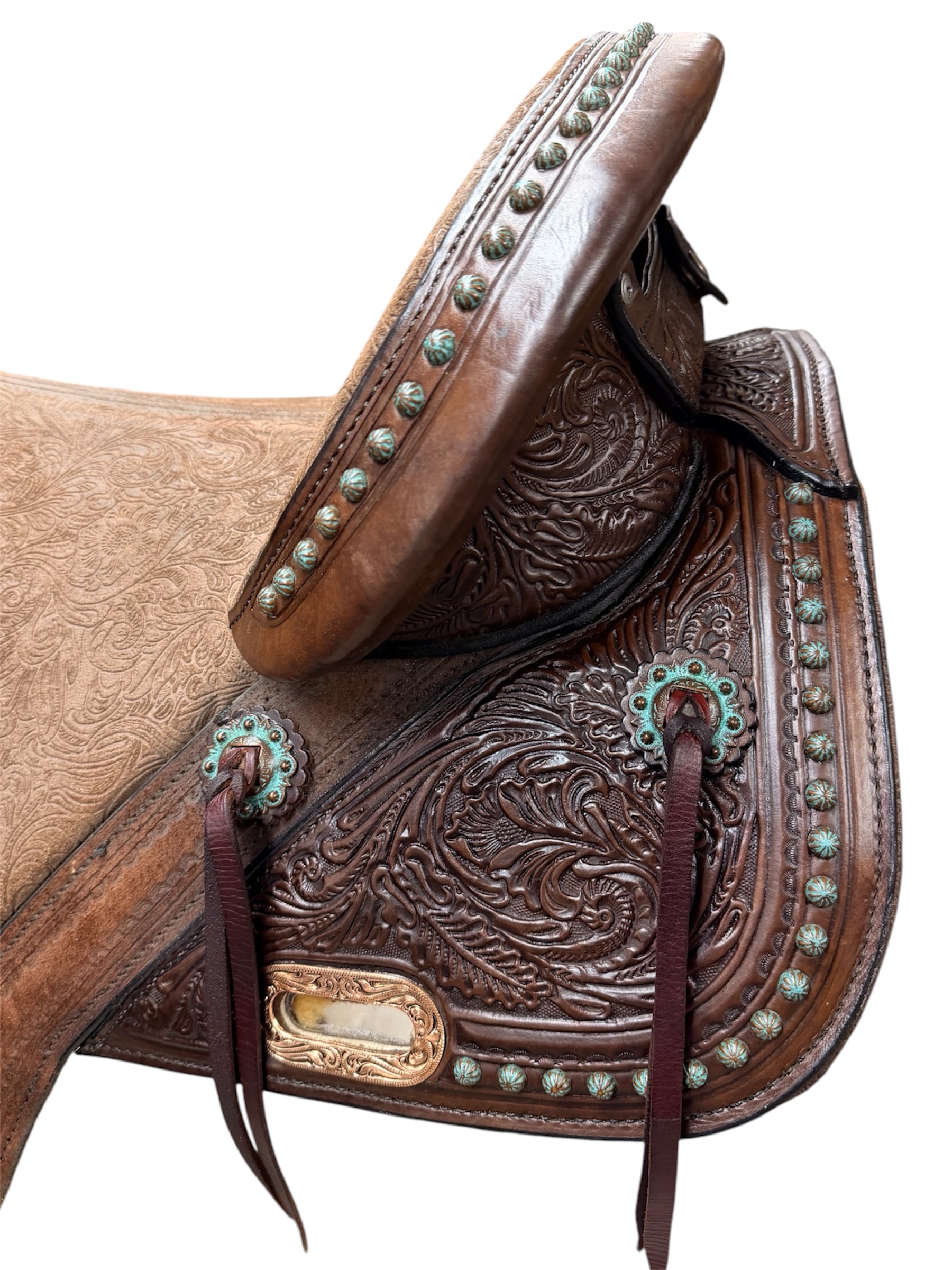 Used 14.5’’ Circle Y Tammy Fischer Remuda Treeless Barrel Saddle - Image 2
