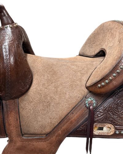 Used 14.5’’ Circle Y Tammy Fischer Remuda Treeless Barrel Saddle - Image 3