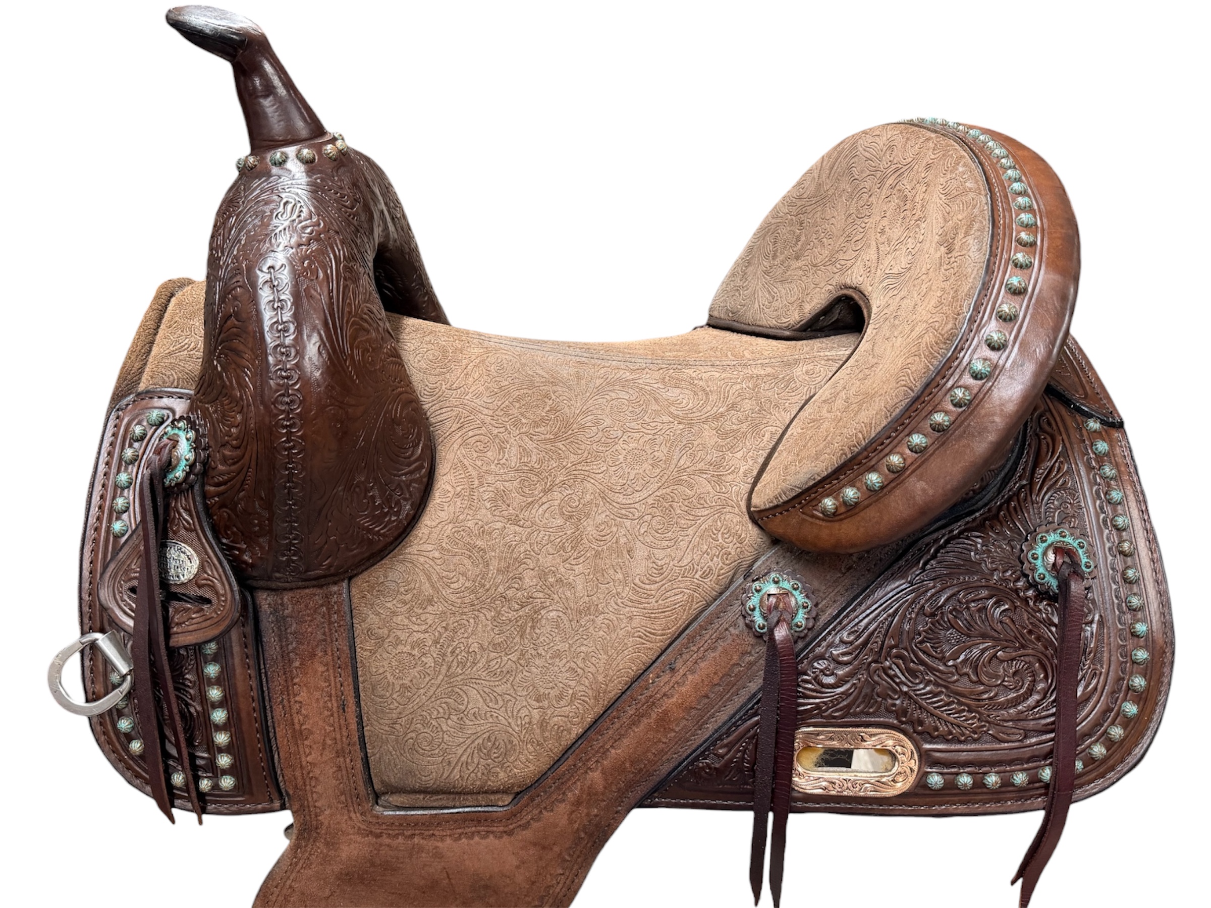 Used 14.5’’ Circle Y Tammy Fischer Remuda Treeless Barrel Saddle - Image 3