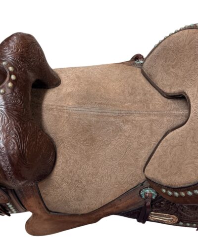 Used 14.5’’ Circle Y Tammy Fischer Remuda Treeless Barrel Saddle - Image 4