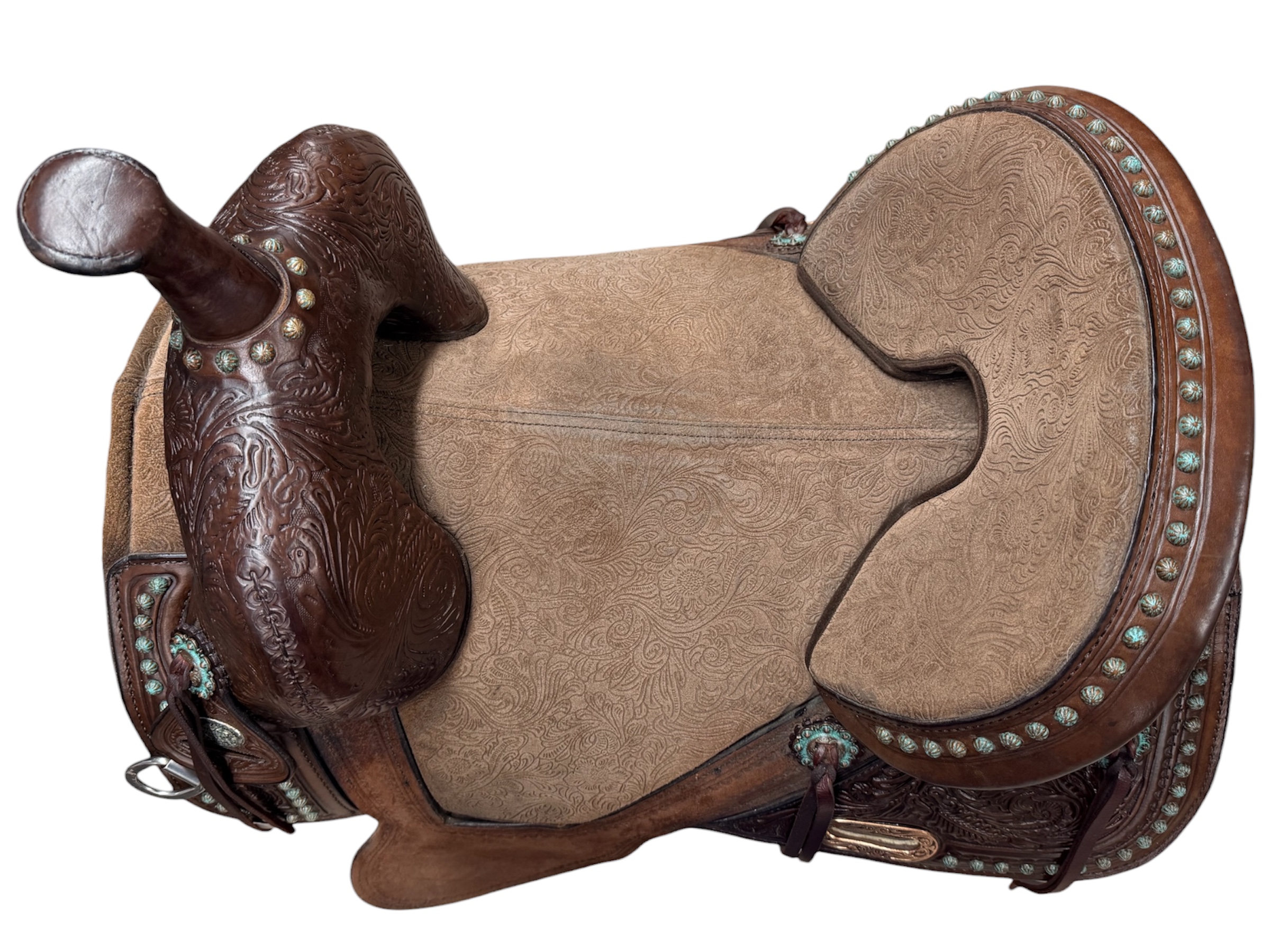 Used 14.5’’ Circle Y Tammy Fischer Remuda Treeless Barrel Saddle - Image 4