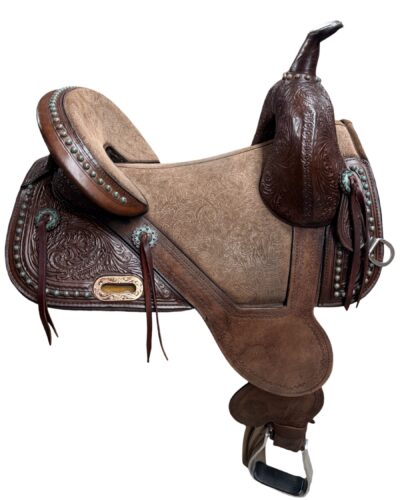 Used 14.5’’ Circle Y Tammy Fischer Remuda Treeless Barrel Saddle - Image 9