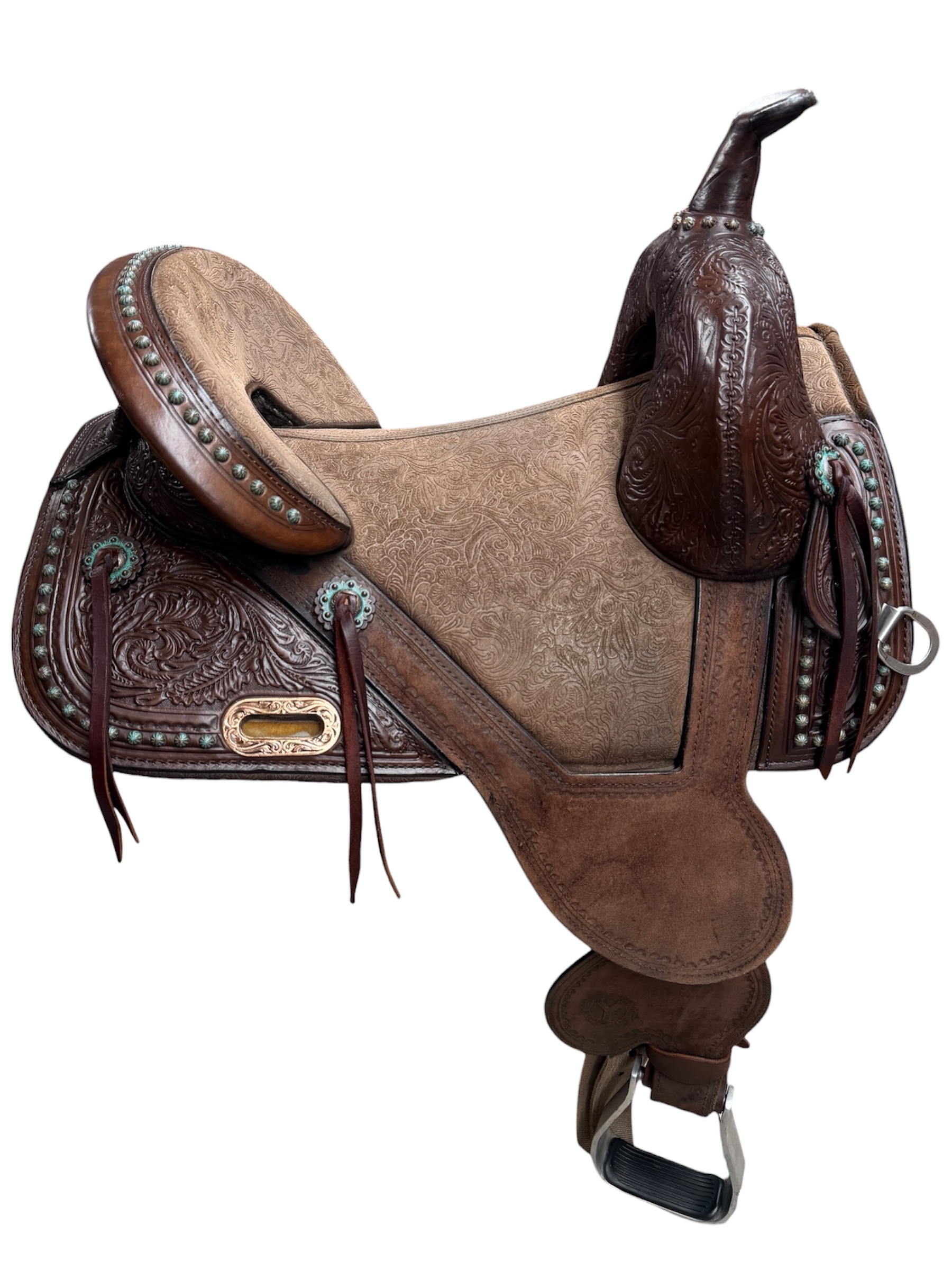 Used 14.5’’ Circle Y Tammy Fischer Remuda Treeless Barrel Saddle - Image 9