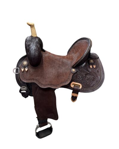 Used 14.5’’ Circle Y Martha Josey Cash Hardseat Barrel Saddle