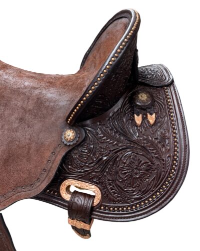 Alternative view of Used 14.5’’ Circle Y Martha Josey Cash Hardseat Barrel Saddle