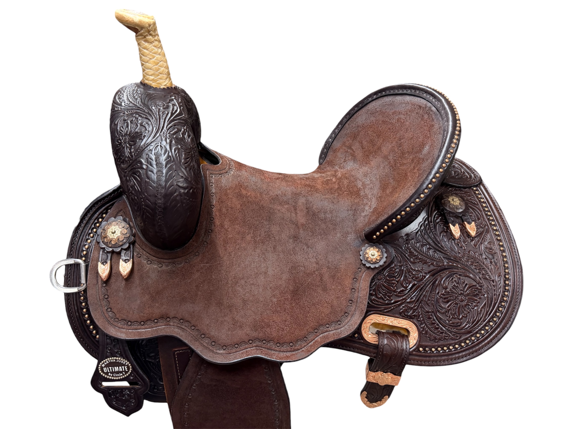 Used 14.5’’ Circle Y Martha Josey Cash Hardseat Barrel Saddle - Image 10