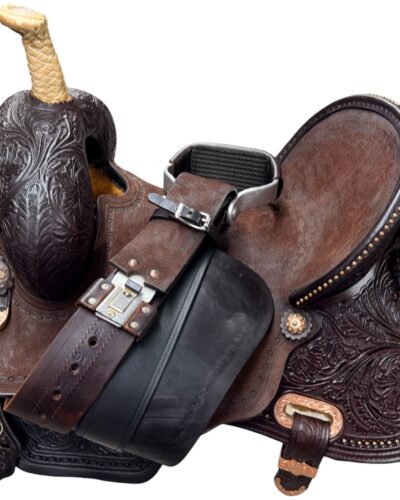 Used 14.5’’ Circle Y Martha Josey Cash Hardseat Barrel Saddle - Image 8