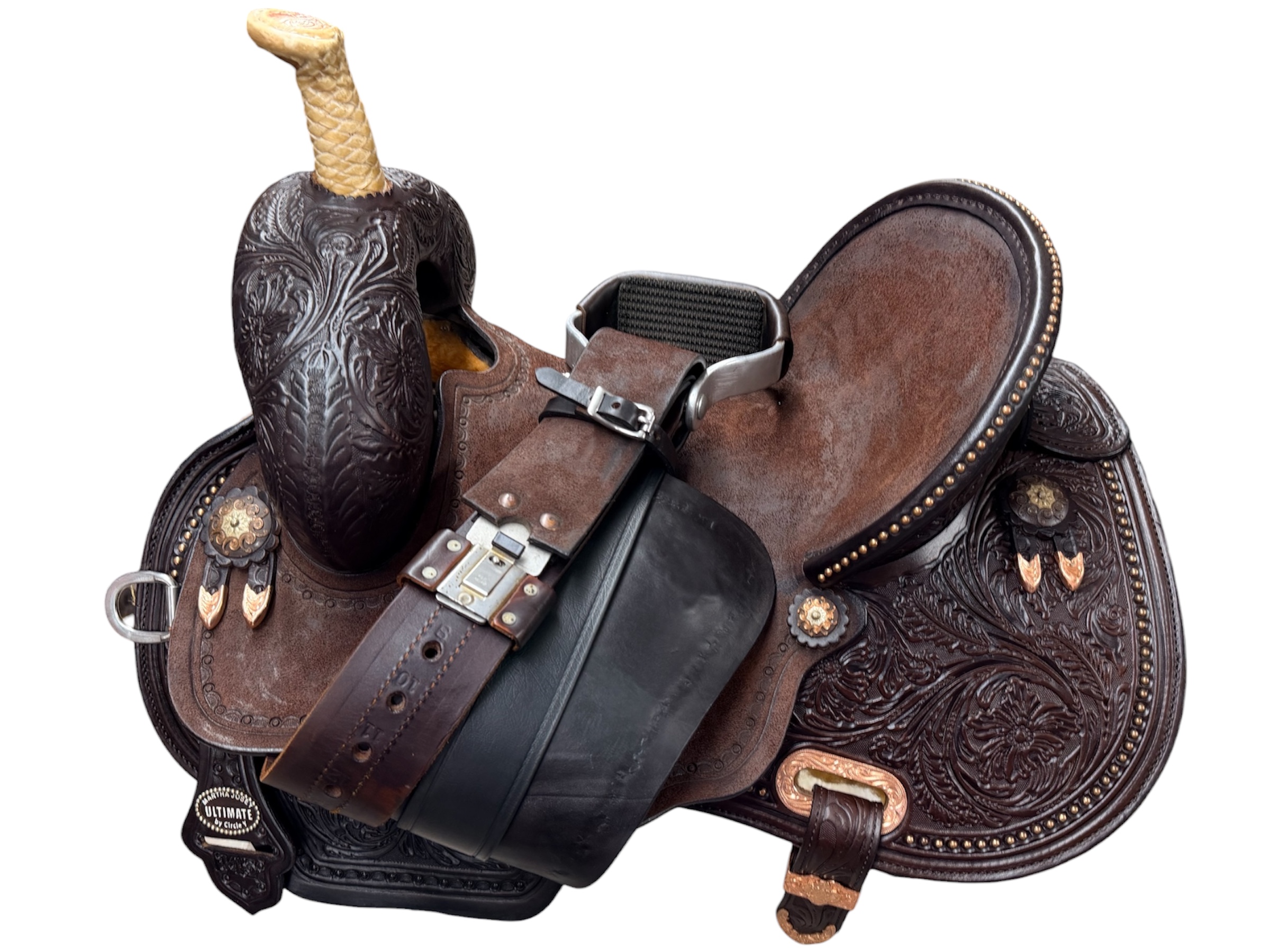 Used 14.5’’ Circle Y Martha Josey Cash Hardseat Barrel Saddle - Image 8
