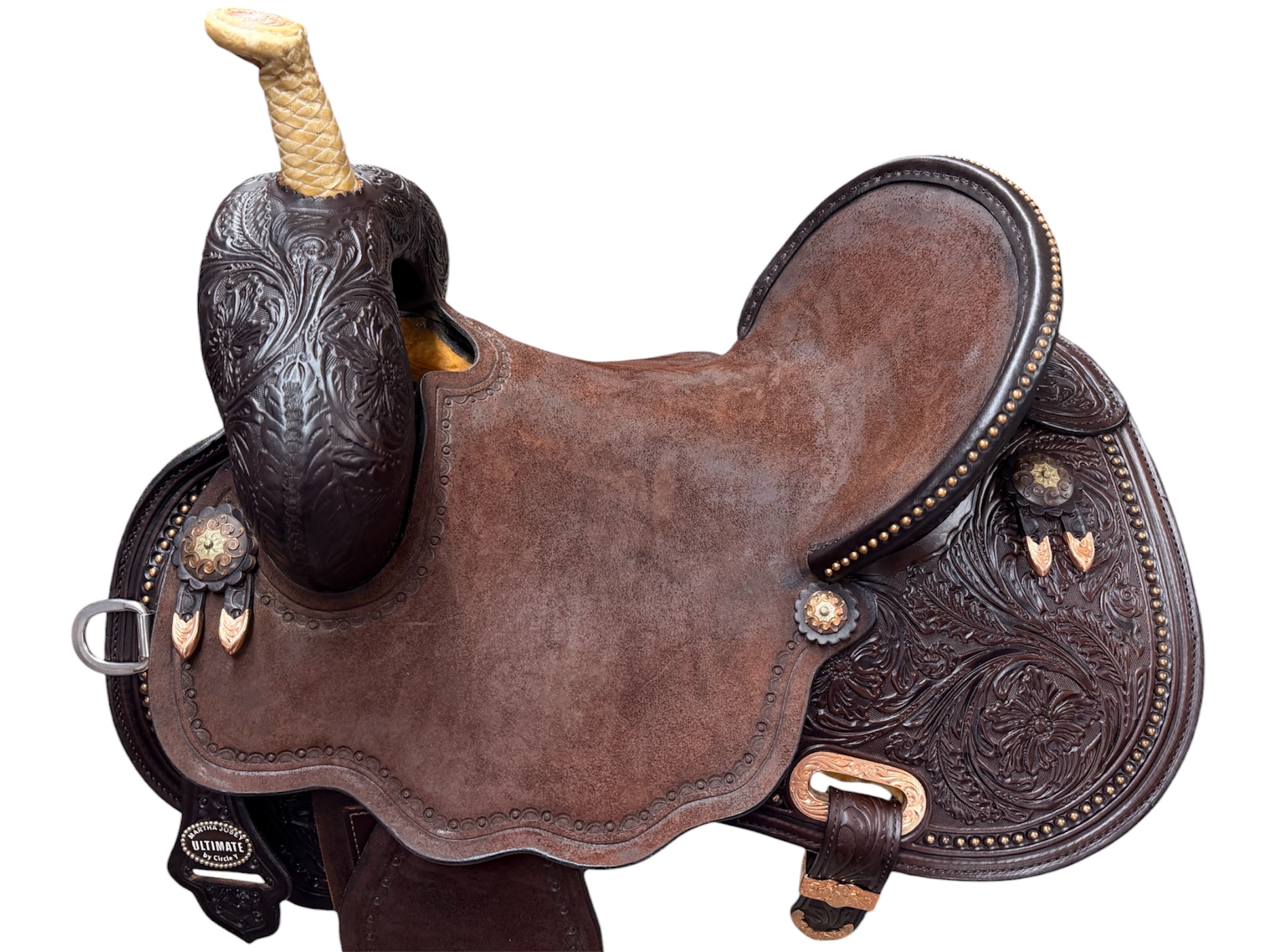 Used 14.5’’ Circle Y Martha Josey Cash Hardseat Barrel Saddle - Image 6