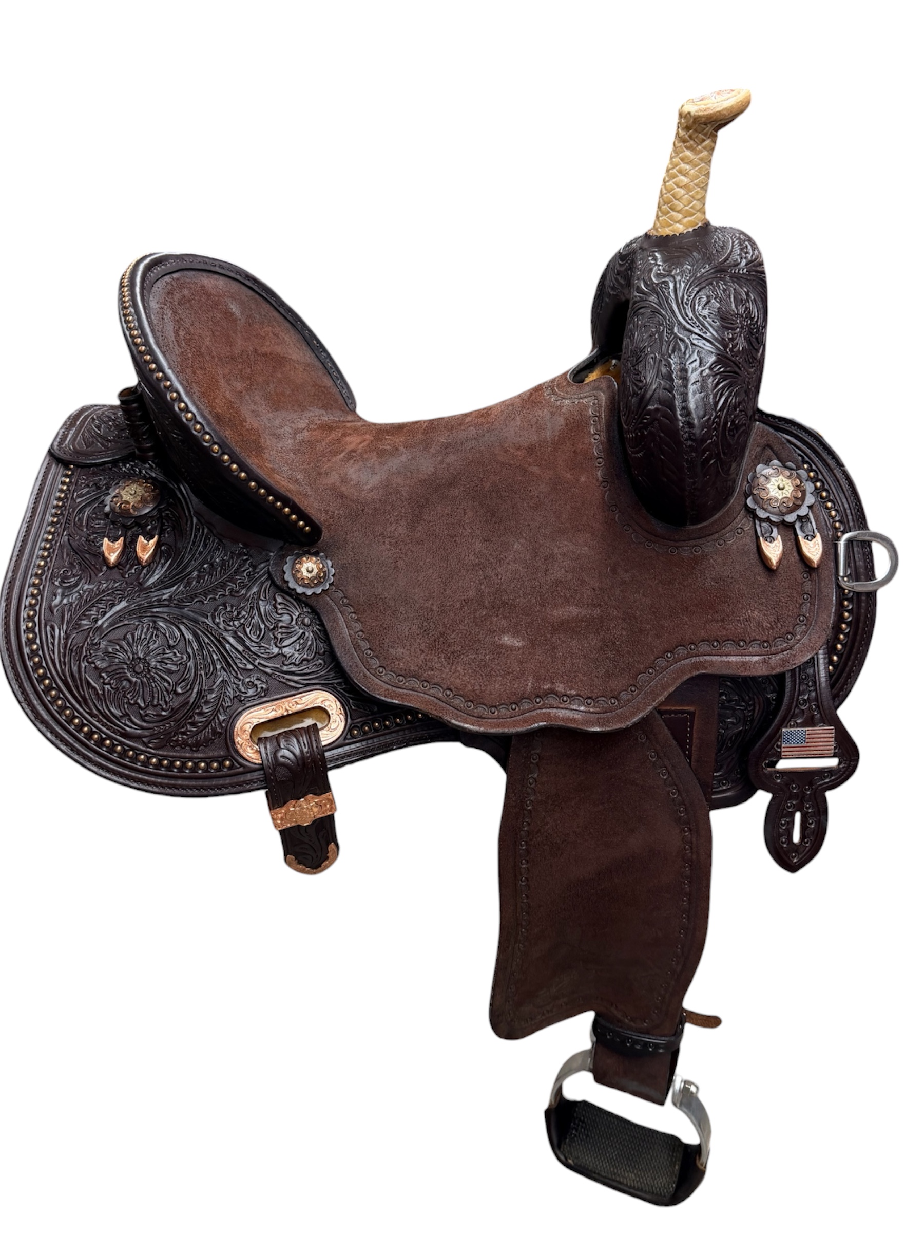 Used 14.5’’ Circle Y Martha Josey Cash Hardseat Barrel Saddle - Image 5