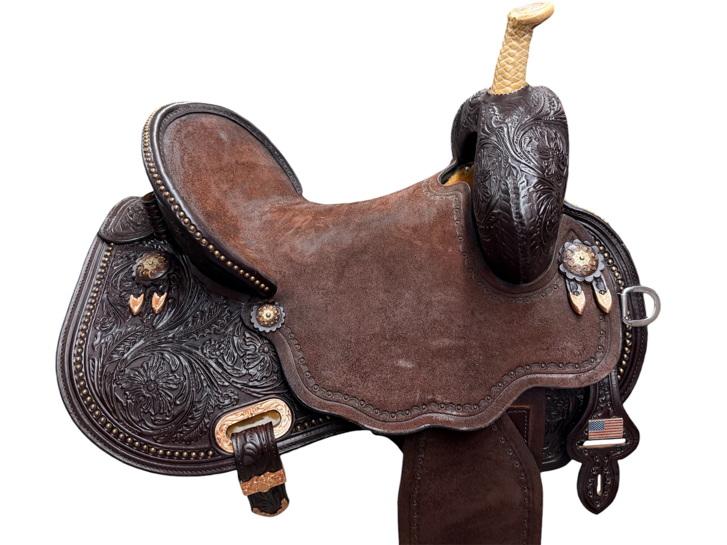 Used 14.5’’ Circle Y Martha Josey Cash Hardseat Barrel Saddle - Image 4