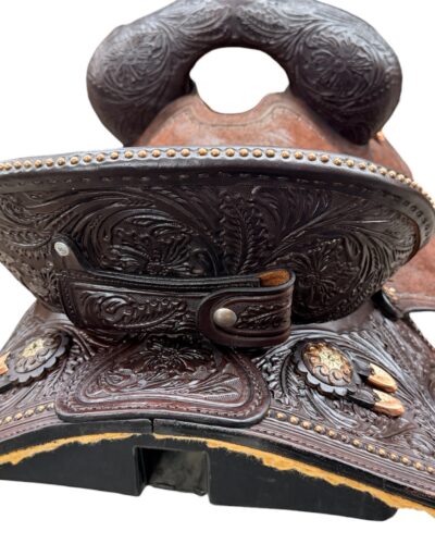 Used 14.5’’ Circle Y Martha Josey Cash Hardseat Barrel Saddle - Image 3