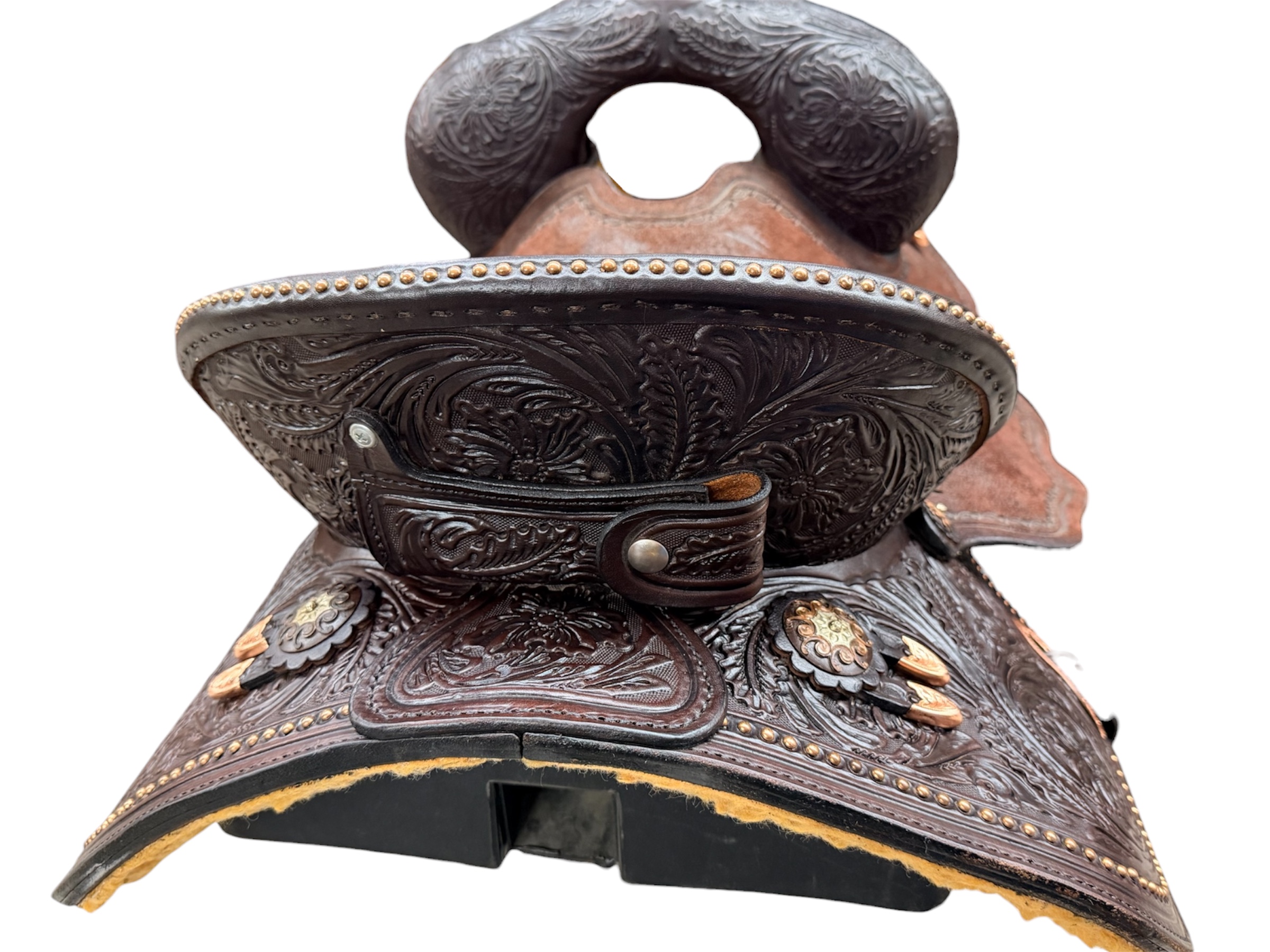 Used 14.5’’ Circle Y Martha Josey Cash Hardseat Barrel Saddle - Image 3