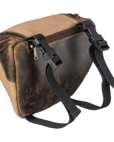 Canvas Pommel Bag With Leather Accent Back - Image 3